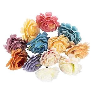 Decoratieve bloemen, , verschillende soorten, ca. diameter 4 - 5 cm (struikroos - kleurrijk - 12 stuks)