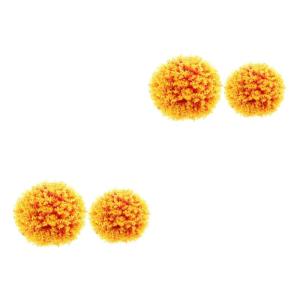 4 Stück Eukalyptus-grasball Künstliche Pflanzenkugeln Kunstpflanze Buchsbaum Formschnitt Kugeln Gefälschte Pflanzengrünkugeln Hochzeit Grasball Graspflanzenkugeln Orange Plasti