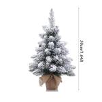 50CM Fallender Schnee Beflockter Weihnachtsbaum aus PVC-Material mit Sackleinenbasis, Mini-Desktop-Dekorationsbaum, Geeignet für Weihnachten, Zuhause/Büro/Küche, Restaurant/Desk