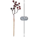 20 x strooidecoratie, decoratieve takken met bessen, decoratieve takken om te strooien als knutselbenodigdheden, verfraait geschenken en potpourris (20 stuks, rode bessen)