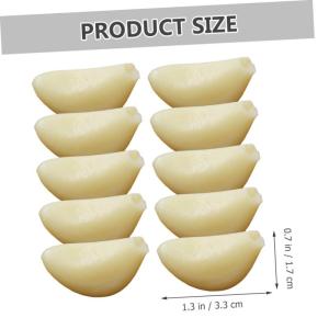 4 Sätze Künstlicher Knoblauch Gefälschte Gemüse-Foto-Requisiten Gemüse-Display-Requisiten Lebensechter Knoblauch Künstliches Gemüsemodell Modell Knoblauchzehen PVC 10 Stück