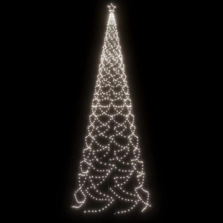LED-Weihnachtsbaum mit Erdnägeln Tannenbaum Lichterbaum Weihnachtsdeko Beleuchtung Außen Beleuchtet Lichterkette 1400 LEDs Kaltweiß 5 m