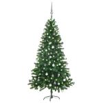 Künstlicher Weihnachtsbaum mit Beleuchtung & Kugeln mit LED Beleuchtung 150 cm Grün