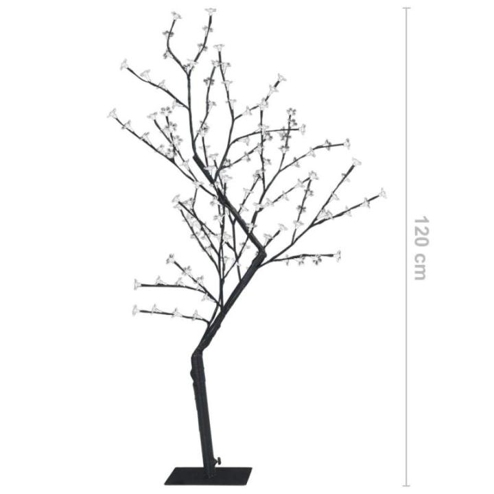 LED Weihnachtsbaum Lichterbaum Weihnachten Christbaum für Außenbereich geeignet 128 LEDs Blaues Licht Kirschblüten 120 cm