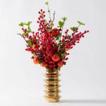 Kunstblumen Künstliche Granatapfelzweige, Vase, Blumenarrangement, Heimdekoration, Einweihungsgeschenke, künstliche Blumenverzierung für jeden Anlass