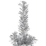 Künstlicher Weihnachtsbaum Silber 240 cm Höhe PVC-Material Halb-Weihnachtsbaum Platzsparend Wand Christbaum Innen- und Außenbereich Wirtschaftliche Weihnachtsdekoration Festlich