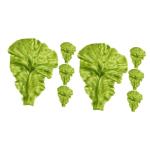 2 Sätze Salat-Requisite Simulation Salatblätter Gemüseblatt-Requisite Künstliche Salatblätter Simulation Von Salatblattmodellen Gemüsestütze Lebensmitteldekor Green PVC 4 St