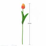 10 stuks PU Real Touch Latex Kunstmatige tulpen neptulpen bloemen boeketten bloemenarrangement voor huis kamer bruiloftsboeket middenstuk, oranje