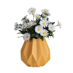 Kunstblumen Tafelaufsätze, Esszimmer, Kunstblumen in Vase, Keramik, Wohnzimmer, Veranda, dekorative Ornamente, Blumenstrauß für jeden Anlass