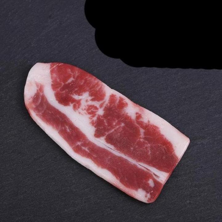 Home Crafts Simulation Lebensmittel Rohsteak Fleisch Schweinebraten Speck Modell Fotografie Requisiten Fensterdekoration-M,12