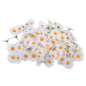 Kunstmadeliefjes, 200 stuks, bloemenboeketten, decoratie, , decoratie voor feestjes, bruiloften, knutselen, decoratie, handwerk, wit