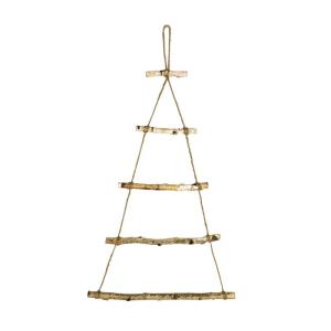 Houten boom, kerstboom, dennenboom, wanddecoratie, hangdecoratie om te versieren, knutselen, voor doe-het-zelf adventskalender, Kerstmis, advent (natuur - 60 cm)