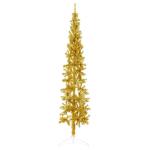 Künstlicher Weihnachtsbaum Golden 210 cm Höhe PVC-Material Halb-Weihnachtsbaum Platzsparend Wand Christbaum Innen- und Außenbereich Wirtschaftliche Weihnachtsdekoration Festlich