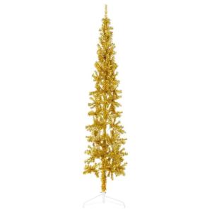 Künstlicher Weihnachtsbaum Golden 210 cm Höhe PVC-Material Halb-Weihnachtsbaum Platzsparend Wand Christbaum Innen- und Außenbereich Wirtschaftliche Weihnachtsdekoration Festlich