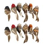 Rode kardinaal, kerstboomdecoratie, vogelknutselset voor boom, huis, tuin, feestdecoraties in de open lucht, D-12 stuks, Sparrow