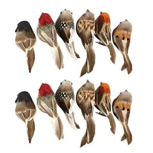Rode kardinaal, kerstboomdecoratie, vogelknutselset voor boom, huis, tuin, feestdecoraties in de open lucht, D-12 stuks, Sparrow