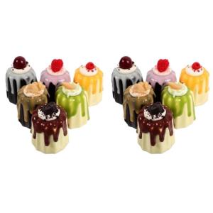 Fake Kuchen künstliche Kuchen 12 Stück Jelly Mini Kuchen Dekorationen Kuchen Modelle Foto Requisiten Kuchen Modelle Kuchen Requisiten Gefälschte Kuchen Realistisches Essen