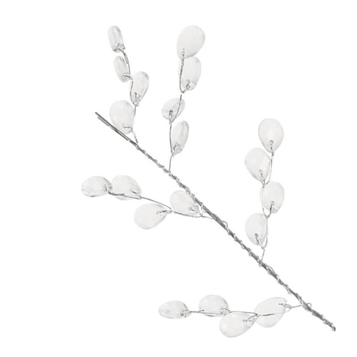 20 Stück Kristallperlen Blumen Acrylpflanze Blumenhandwerk Perlen Hochzeit Party DIY Kunsthandwerk Künstliche Hochzeit Party Heimdekoration Blumenzweig Acryl