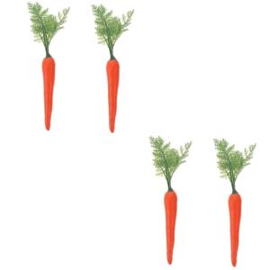 4 Plastik gemüse osterdekoration Karotten-Schaufensterdekoration PVC-Ladenstütze kreative Lebensmittel gefälschte gefälschtes Gericht Dekorationen Modell