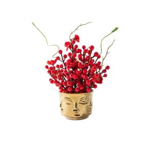 Kunstblumen Künstliche Granatapfelzweige, Vase, Blumenarrangement, Heimdekoration, Einweihungsgeschenke, künstliche Blumenverzierung für jeden Anlass