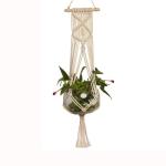 Großformatige Betriebsaufhänger Korb Handgemachte Seil Töpfe Halter Feinhanfseil Net Blumentopfpflanze Lanyard (Color : A)