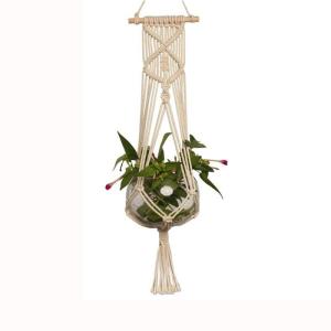 Großformatige Betriebsaufhänger Korb Handgemachte Seil Töpfe Halter Feinhanfseil Net Blumentopfpflanze Lanyard (Color : A)
