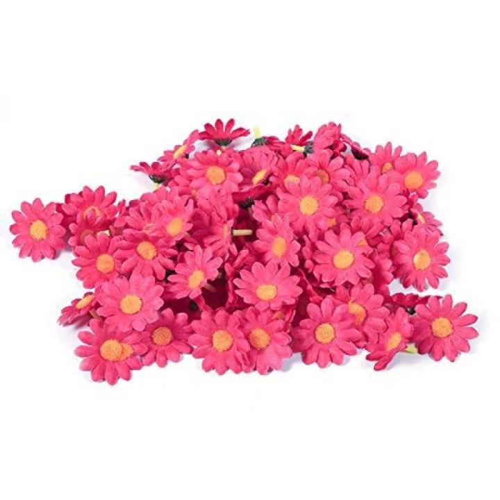 100 STKS Gerbera Daisy Stof Bloemen Hoofden Voor Bruiloft DIY Decoratie Craft