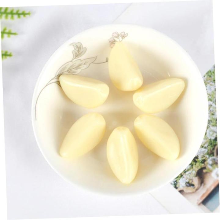 1 Satz 1 Satz Künstlicher Knoblauch Realistisches Gemüse Knoblauchflocken Modell Gemüsedekor Gefälschtes Gemüse Foto Requisiten Künstliches Gemüse Modell 12 Stück