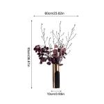 Kunstblumen Modernes Kunstblumenarrangement – ​​Exquisite Blumenornamente aus Metall und Trockenblumen, 60 cm für das Wohnzimmer für jeden Anlass