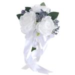 Braut Hochzeit Blume Seide Rosen Hand Bouquet Zubehör Frauen Party Dekoration
