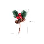 5st Kiefernzapfen Weihnachtsseidenbeere Baum Pflücken Rote Beerenstiele Künstliches Weihnachtsspray Künstliche Beerenpflücker Gefälschter Beerenstiel Große Tannenzapfen Vlies