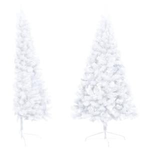 Künstlicher Halb-Weihnachtsbaum Beleuchtung Kugeln Weiß 240 cmWeiß und Rose