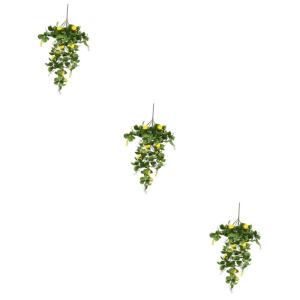 3St Simulation Zitronenrattan künstliche Zitronen Tischdekoration aus gefälschten Pflanzen Obst Dekorative Zitronenpflanze Zitronen-Attrappe für Fotografie Girlande Anlage Plast
