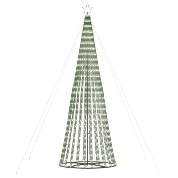 LED Weihnachtsbaum Aussen Kegelform Weihnachtsbaum Metall Groß Kaltweiß 688 LEDs Tannenbaum Lichterbaum Weihnachtsdeko Aussen Weihnachtsbaum Tanne 300 cm