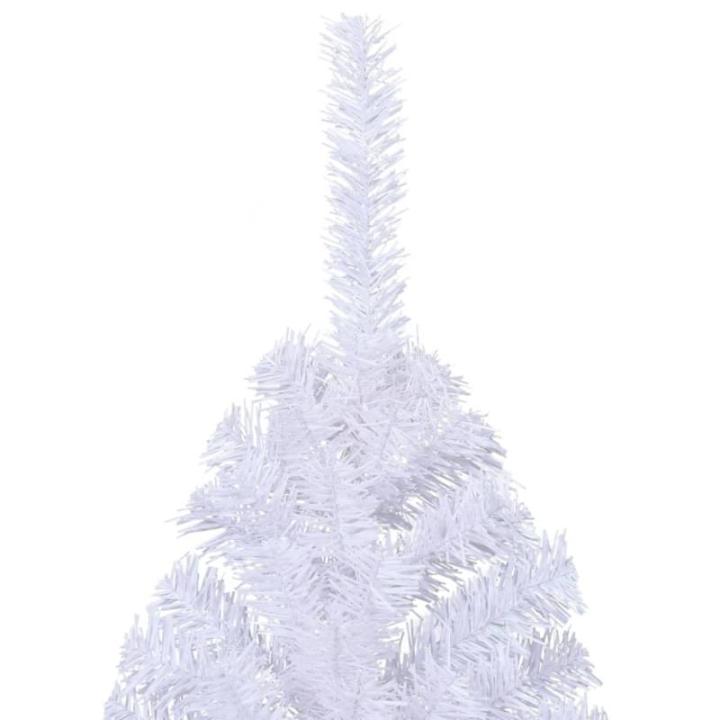 Kunstkerstboom met standaard, 240 cm hoog, kerstdecoratie, kunstboom, hoge kunstboom, kerstboom, kerstboom, PVC en staal, wit