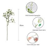 12 stuks Gypsophila kunstmatige bloemen, nep baby adem Gypsophila bloemen boeketten, nep bloemen voor DIY bruiloft boeket partij tafelstukken bloemstukken en Home Decor