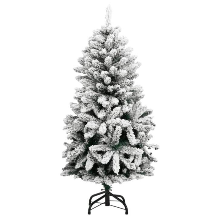 Künstlicher Weihnachtsbaum Klappbar Christbaum Kunstbaum Weihnachten Dekobaum Künstlicher Weihnachtsbaum Tannenbaum Weihnachtsdeko 150 LEDs & Kugeln 150 cm Grün und Weiß