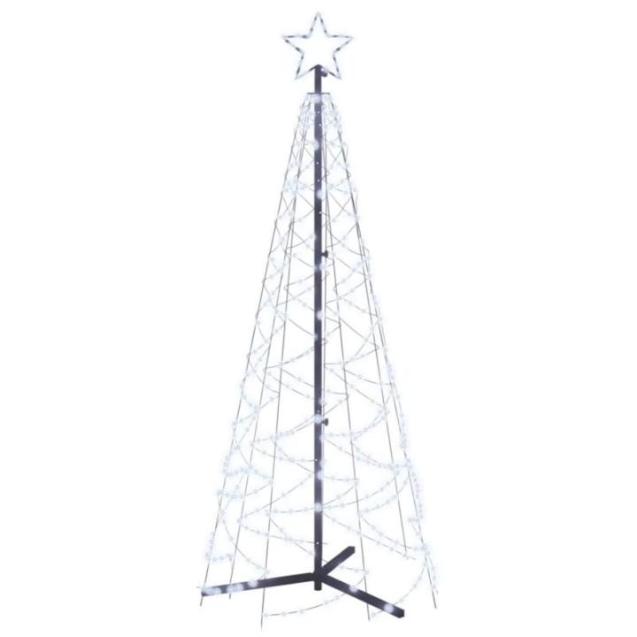 Mobili Weihnachtsbaum in Kegelform, kaltweiß, 200 LEDs, 70 x 180 cm, Weihnachtsdekoration, Weihnachtsbaum, künstlicher Weihnachtsbaum, dünner Ständer