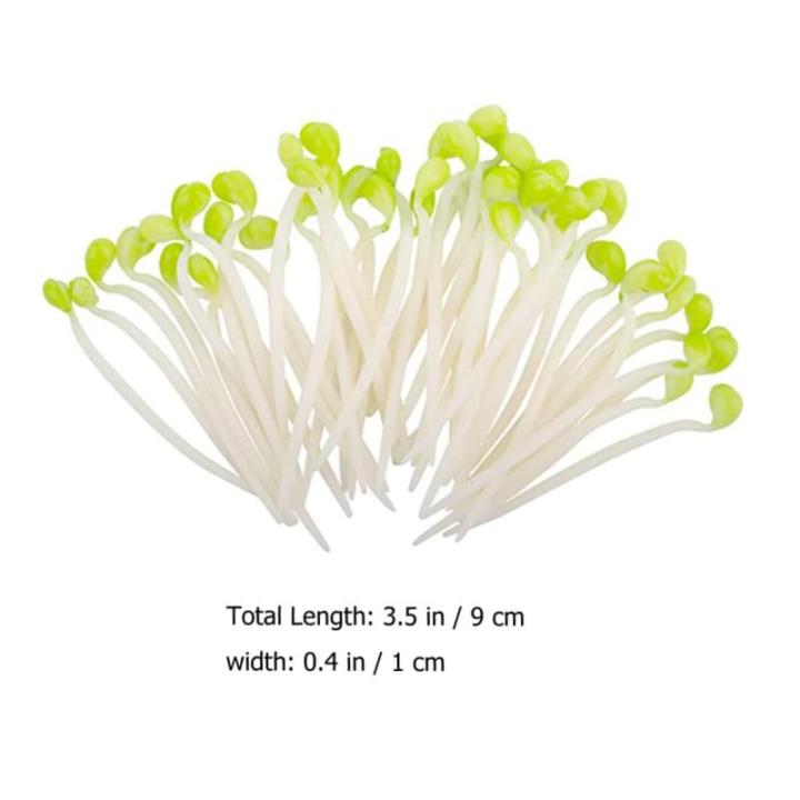 1 Satz Foto-Requisiten Home Decor Wohnungsdeko Gefälschtes Gemüse Realistisches Gemüse Künstliche Sojasprossen-Ornament Rustikale Küchendekoration Plastik Light Green 50 Stüc