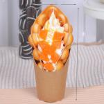 2 Stück Simulation Ei Waffel Modell Display Probe Dessert Fake Bubble Waffel Essen-Gelb