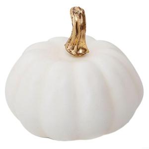 Künstlicher Jute-Kürbis für Thanksgiving-Dekoration, verschönern Sie mühelos die Herbstästhetik Ihres Hauses (weiß)