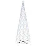 Mobili Weihnachtsbaum mit Kegel, kaltweiß, 1400 LEDs, 160 x 500 cm, Weihnachtsdekoration, Weihnachtsbaum, künstlicher Weihnachtsbaum, dünner Ständer