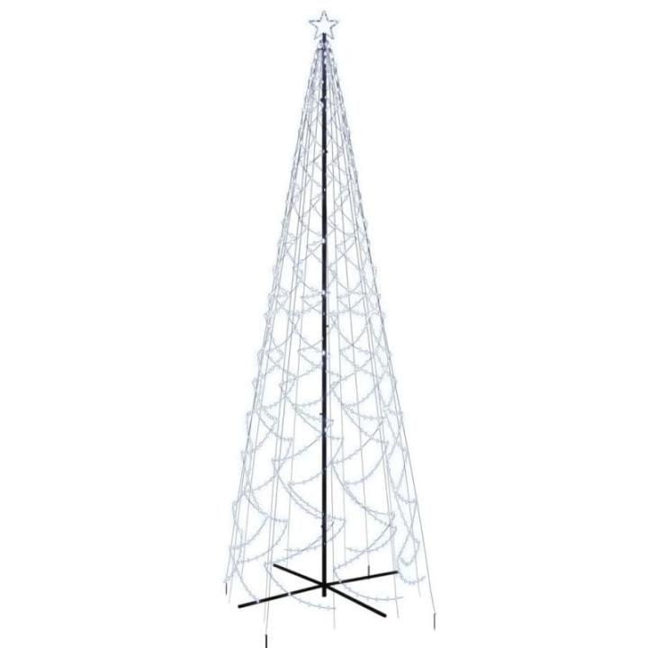 Mobili Weihnachtsbaum mit Kegel, kaltweiß, 1400 LEDs, 160 x 500 cm, Weihnachtsdekoration, Weihnachtsbaum, künstlicher Weihnachtsbaum, dünner Ständer