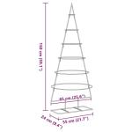 Metalen kerstboom groot voor decoraties, dennenboom van metaal, 150 cm, kerstboom met standaard, ruimtebesparende doe-het-zelf decoratie, dennenboom, zwart