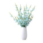 Kunstblumen Künstliche Orchideenblumen, künstliche tanzende Orchideen, für den Innenbereich, Zuhause, Party, Büro, Weihnachtsdekoration, mit Vase, 5 Farben für jeden Anlass