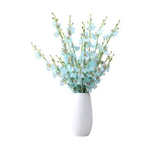 Kunstblumen Künstliche Orchideenblumen, künstliche tanzende Orchideen, für den Innenbereich, Zuhause, Party, Büro, Weihnachtsdekoration, mit Vase, 5 Farben für jeden Anlass