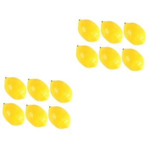 12 STK Mini-zitronenimitat Tropisches Fruchtdekor Partydekorationen Künstliche Frucht Künstliche Zitronen Klein Realistische Zitrone Gefälscht Miniatur-Zitrone Yellow PVC