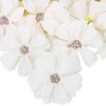 50 stuks kunstmadeliefjes, bloemkelken, , kleurrijke bloemkelken, mini zijden bloemen voor het knutselen, scrapbooking, bruiloften, feesten, woondecoratie - champagne