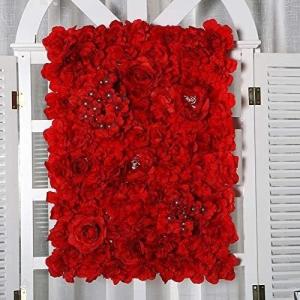 Künstliche Blumenwand, Künstliche Blumenwand Aus Seidenrose, Verwendet Für Hochzeiten, Rayon-Blumenwand, Verwendet Für Partys, Kirchenwände, Bühnenhintergrund(C,1m*1m)
