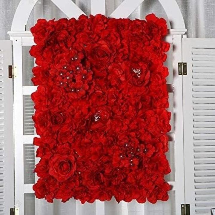 Künstliche Blumenwand, Künstliche Blumenwand Aus Seidenrose, Verwendet Für Hochzeiten, Rayon-Blumenwand, Verwendet Für Partys, Kirchenwände, Bühnenhintergrund(C,3m*3m)